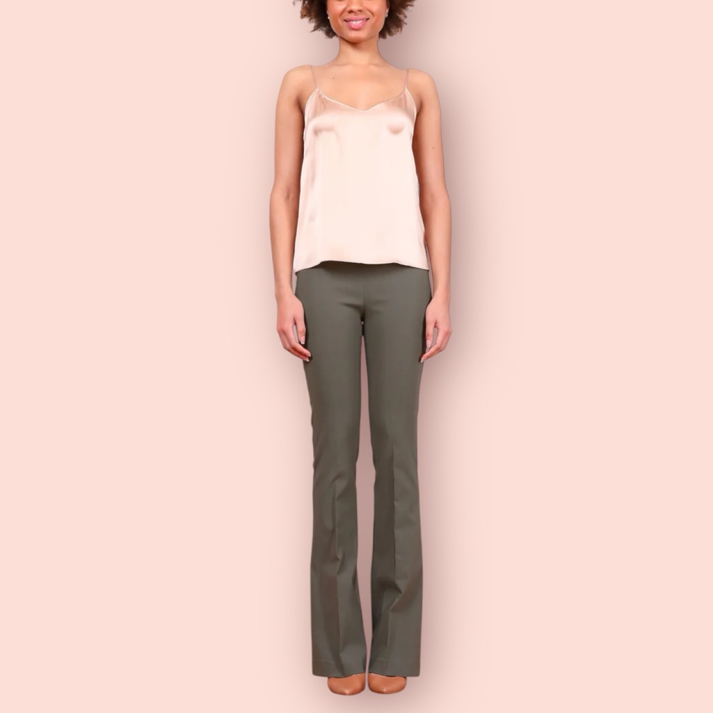 Avenue Montaigne Bellini Signature Olive Green Pants